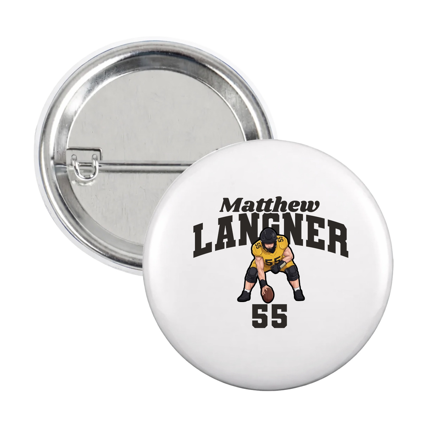 Game Day Button — Signature Arch in White
