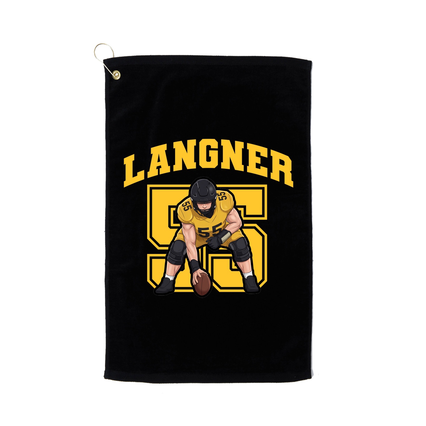 Golf Towel — Number in Black