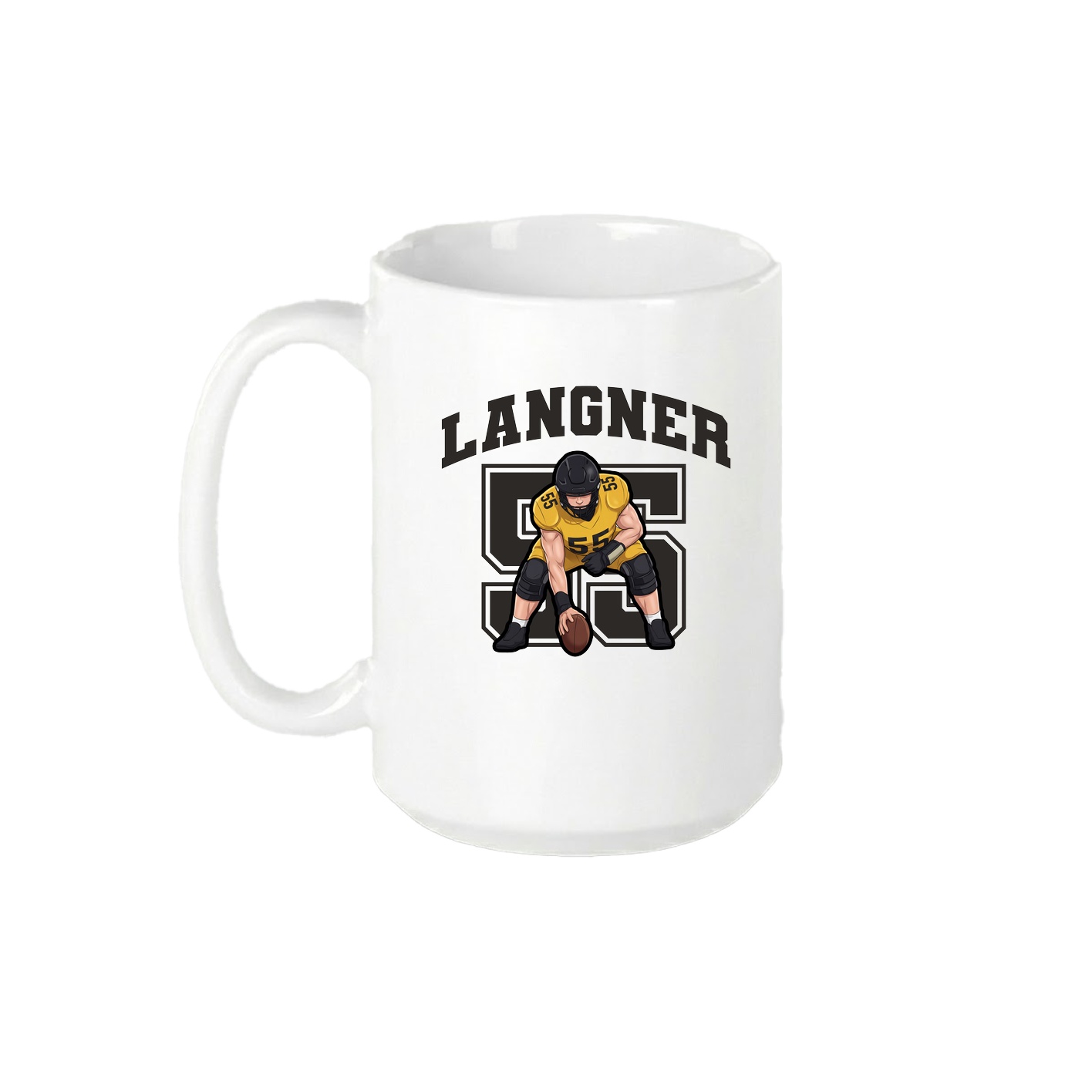 15oz Coffee Mug — Number in White
