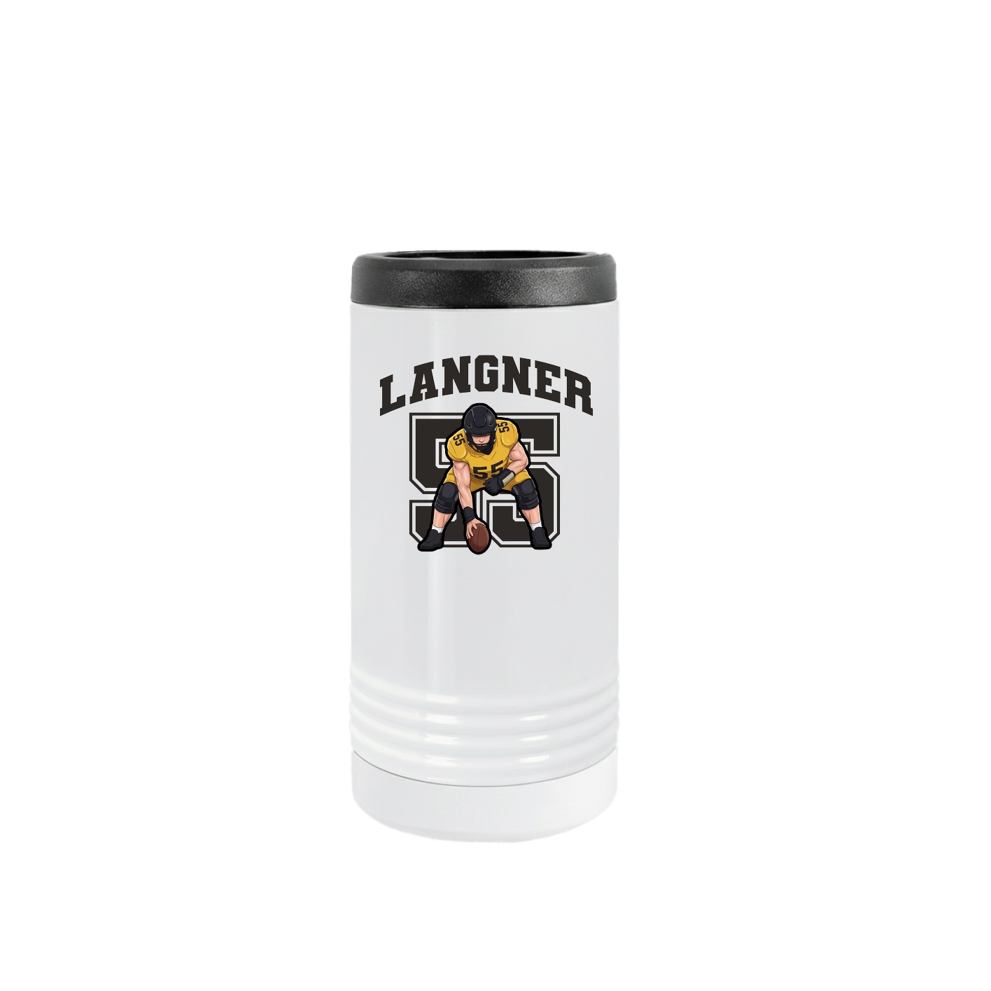 Slim Beverage Holder — Number in White