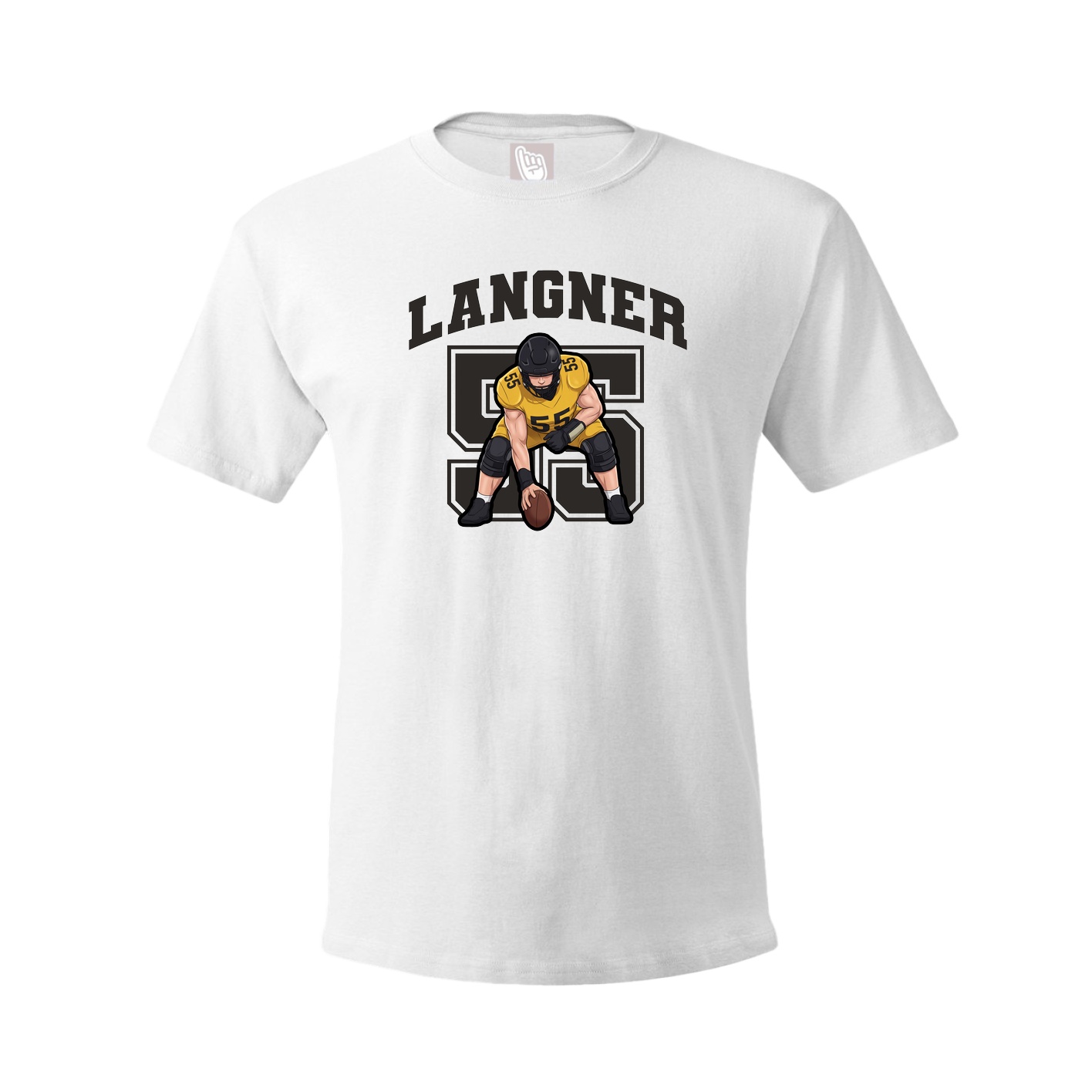 Youth Tee — Number in White