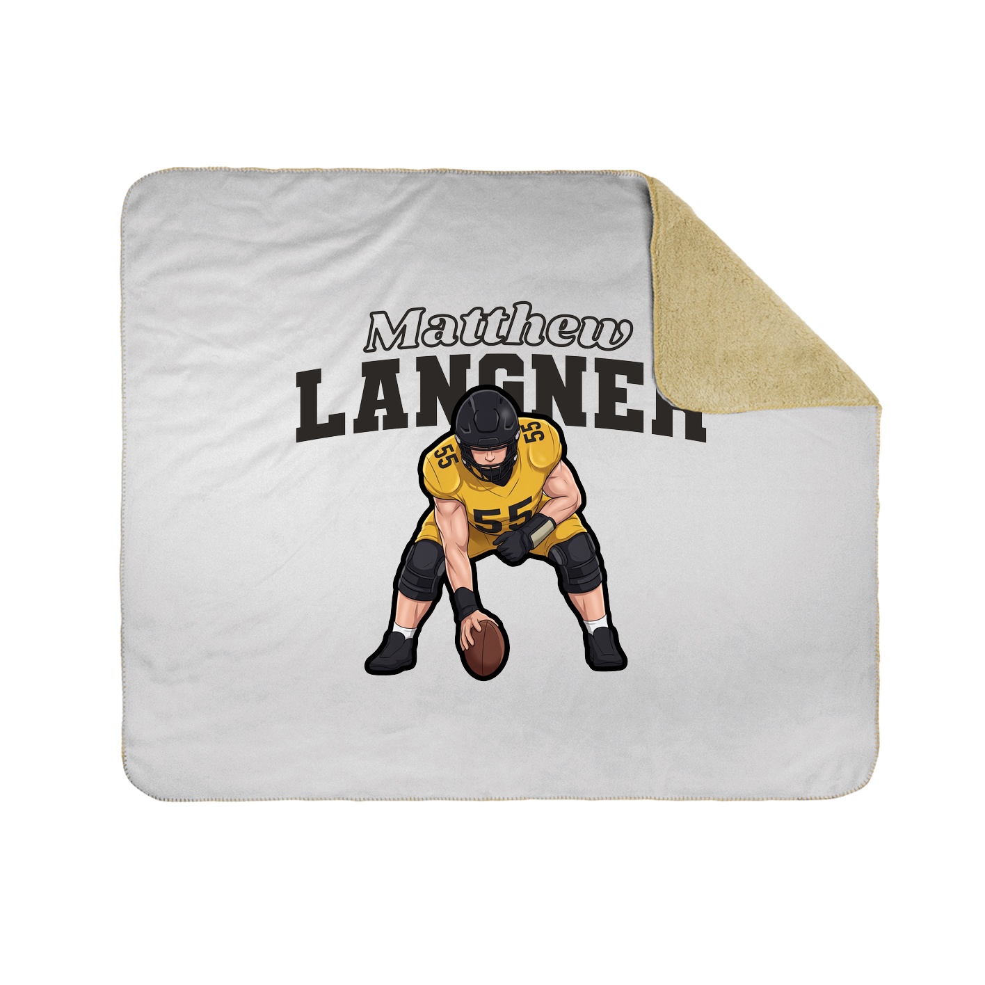 Throw Blanket — Name Arch in White
