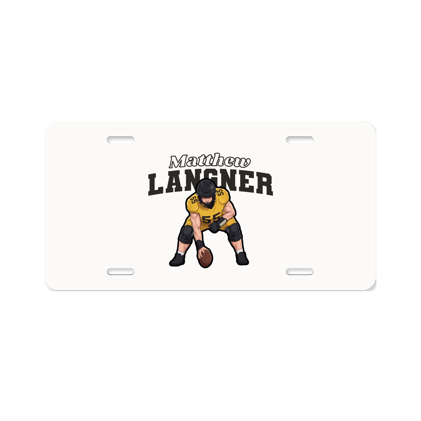 License Plate — Name Arch in Classic