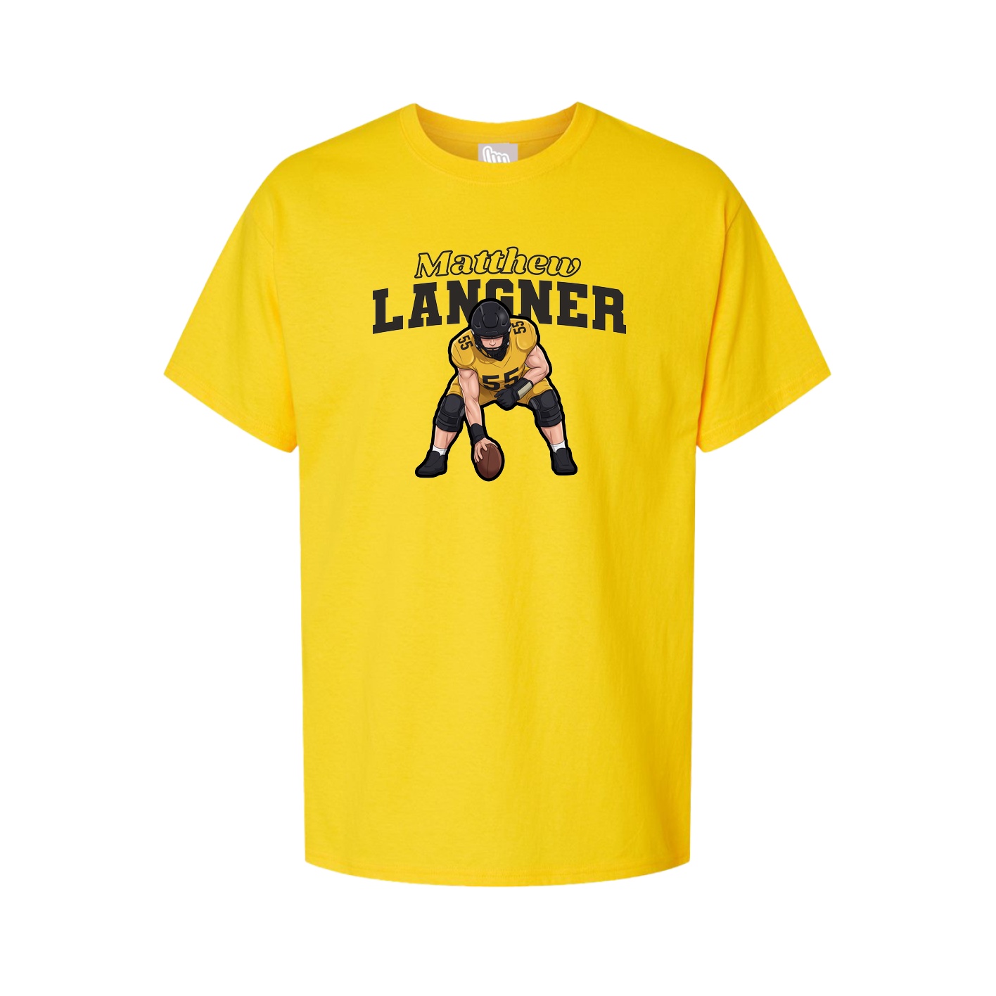 Youth Tee — Name Arch in Gold