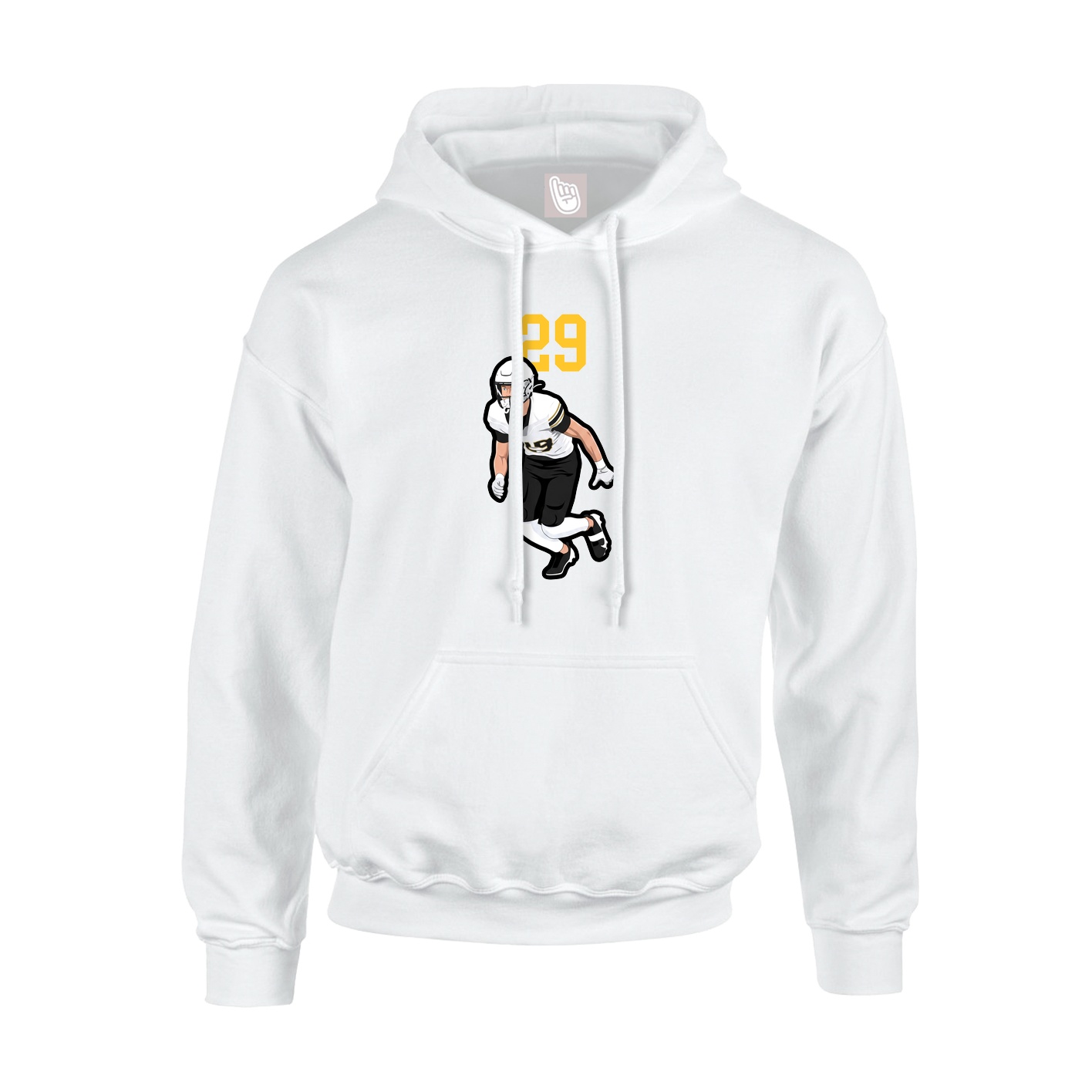 Hoodie — Number Top in White