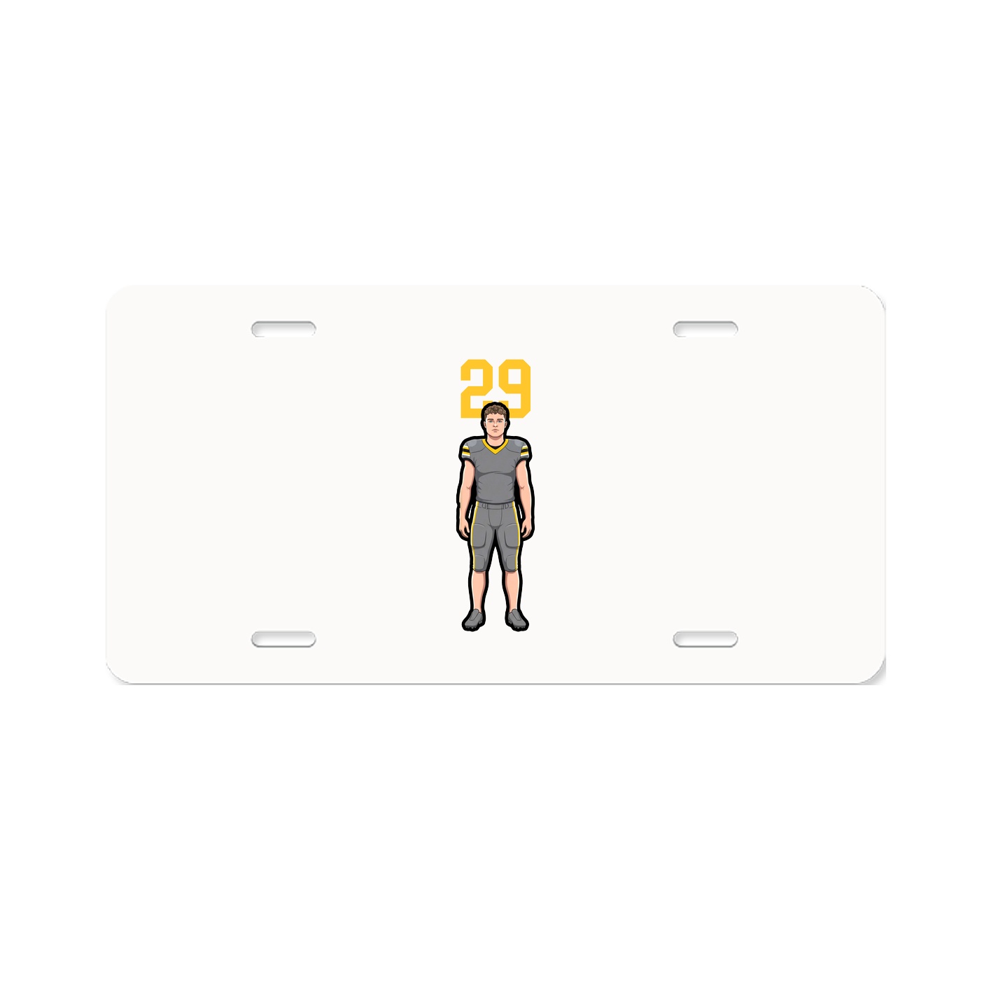 License Plate — Number Top in Classic