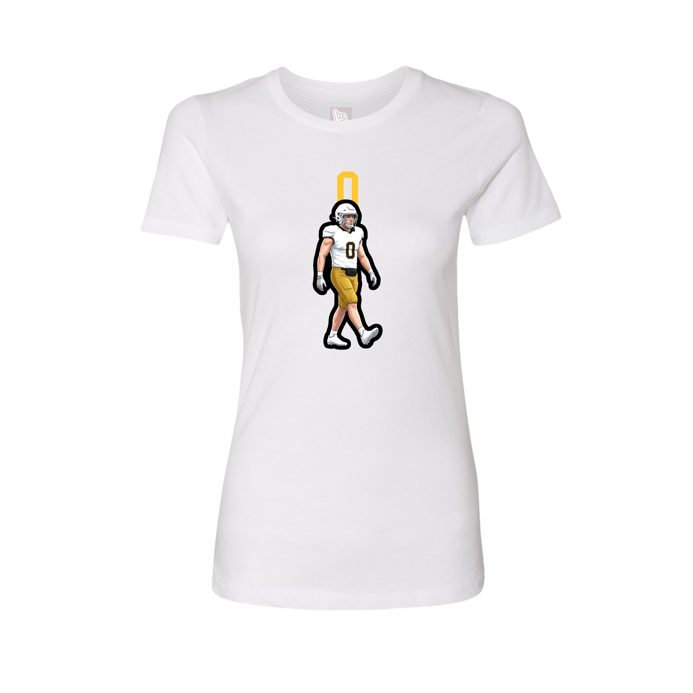 Fitted Women's Tee — Number Top in White