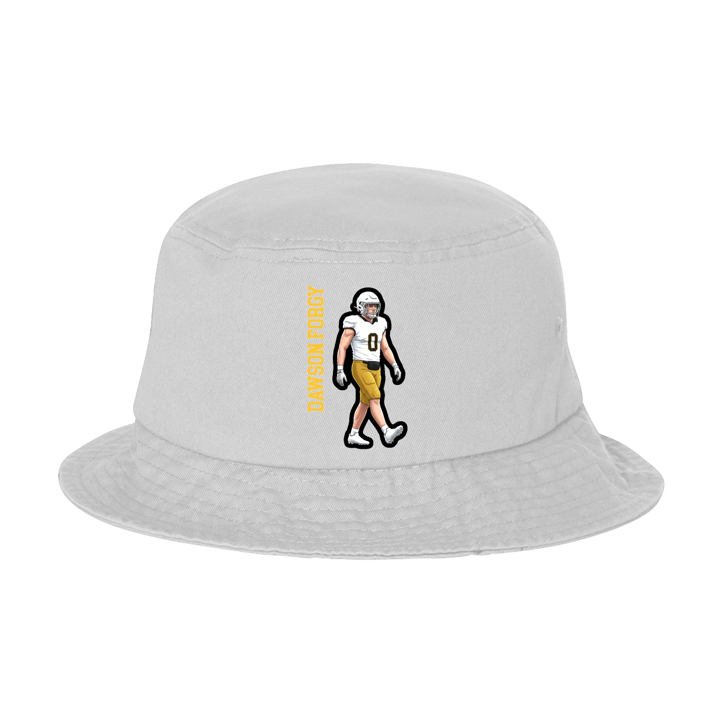 Bucket Cap — Name Vertical in White