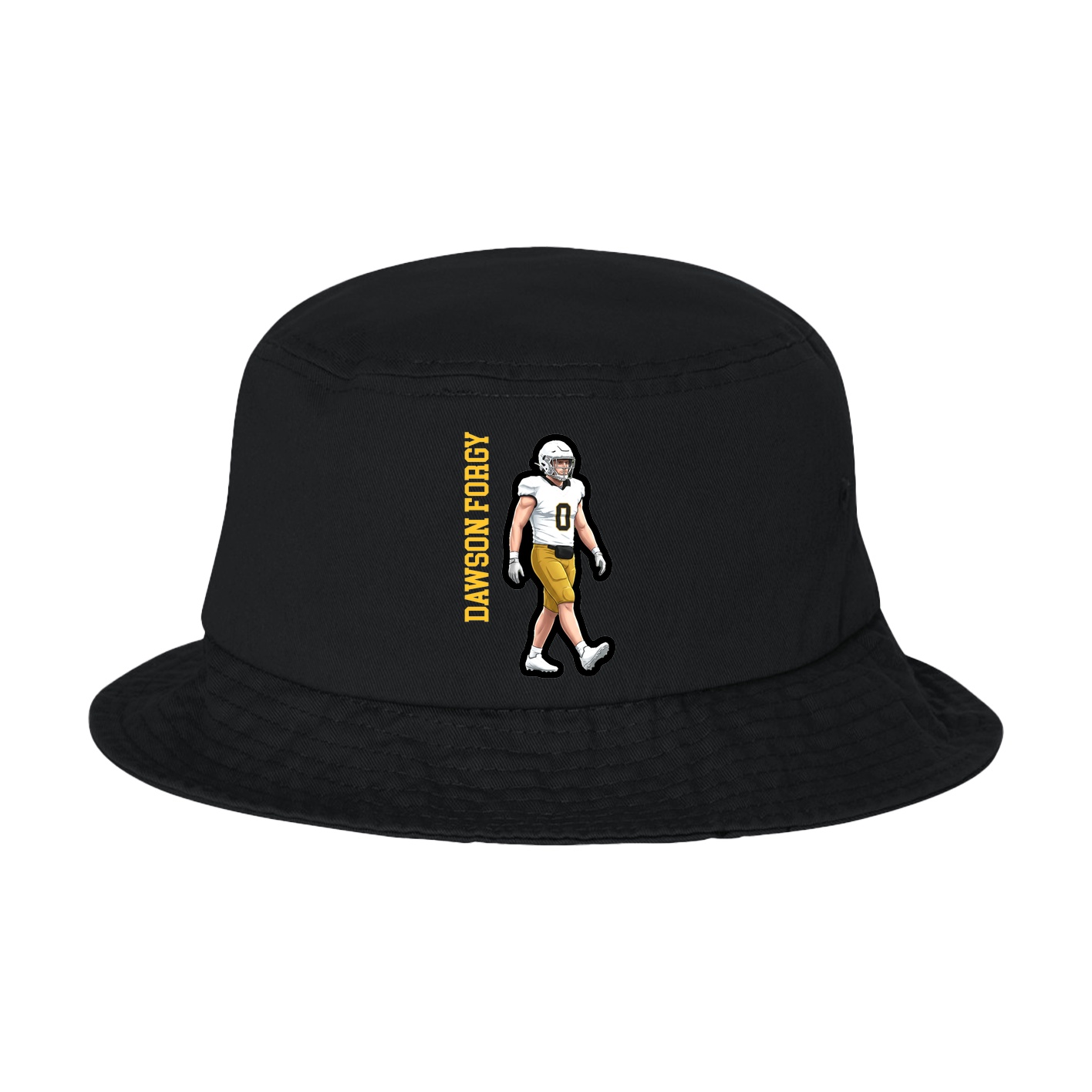 Bucket Cap — Name Vertical in Black