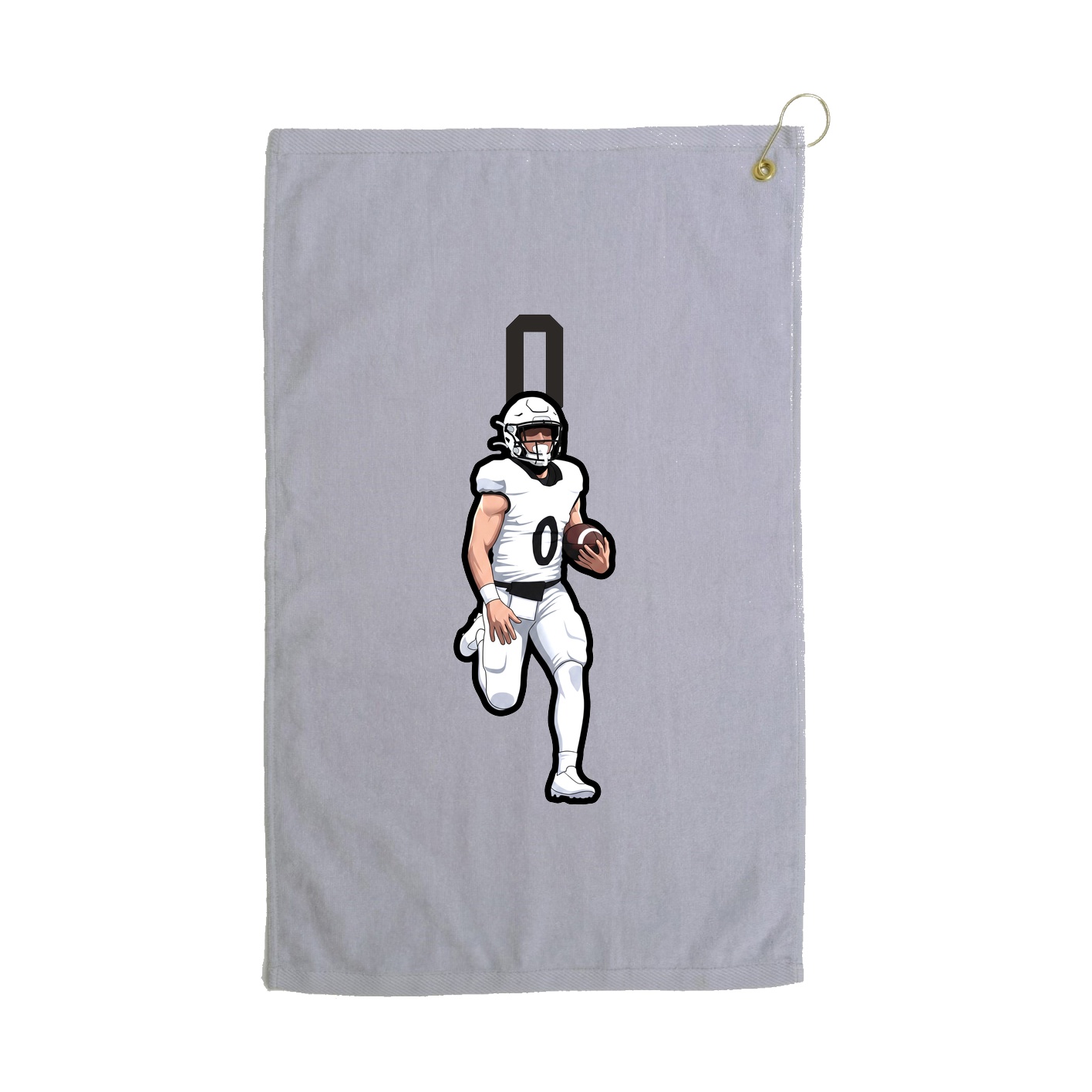 Golf Towel — Number Top in Grey