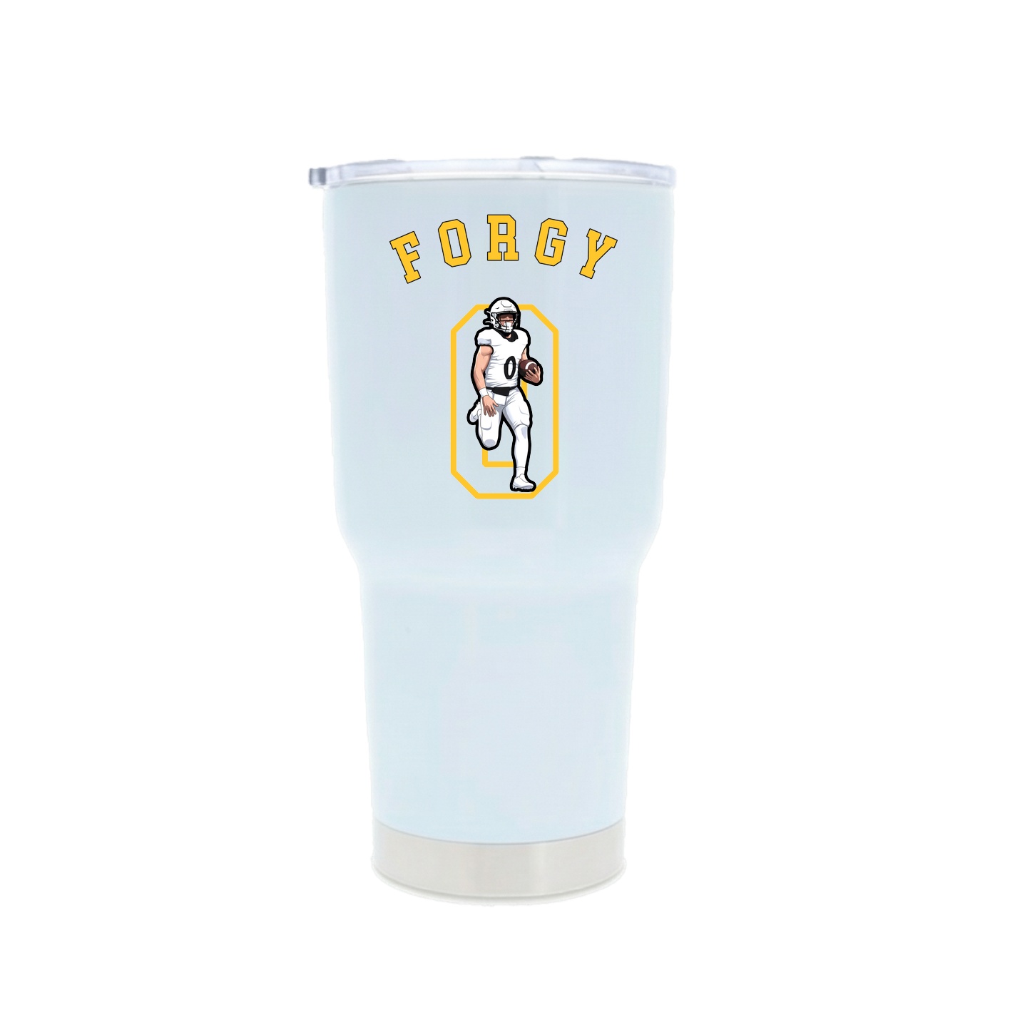 30oz Stainless Steel Tumbler — Shirsey Arch in White