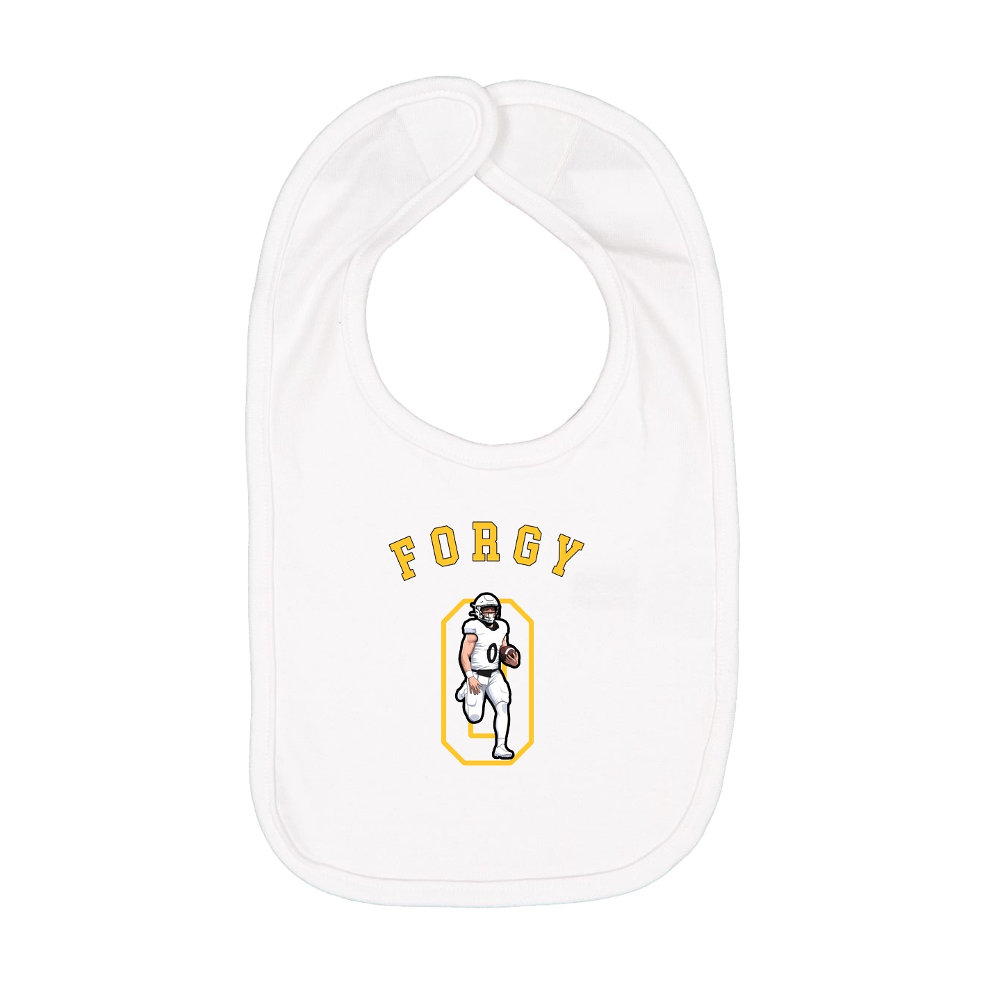 Infant Bib — Shirsey Arch in White