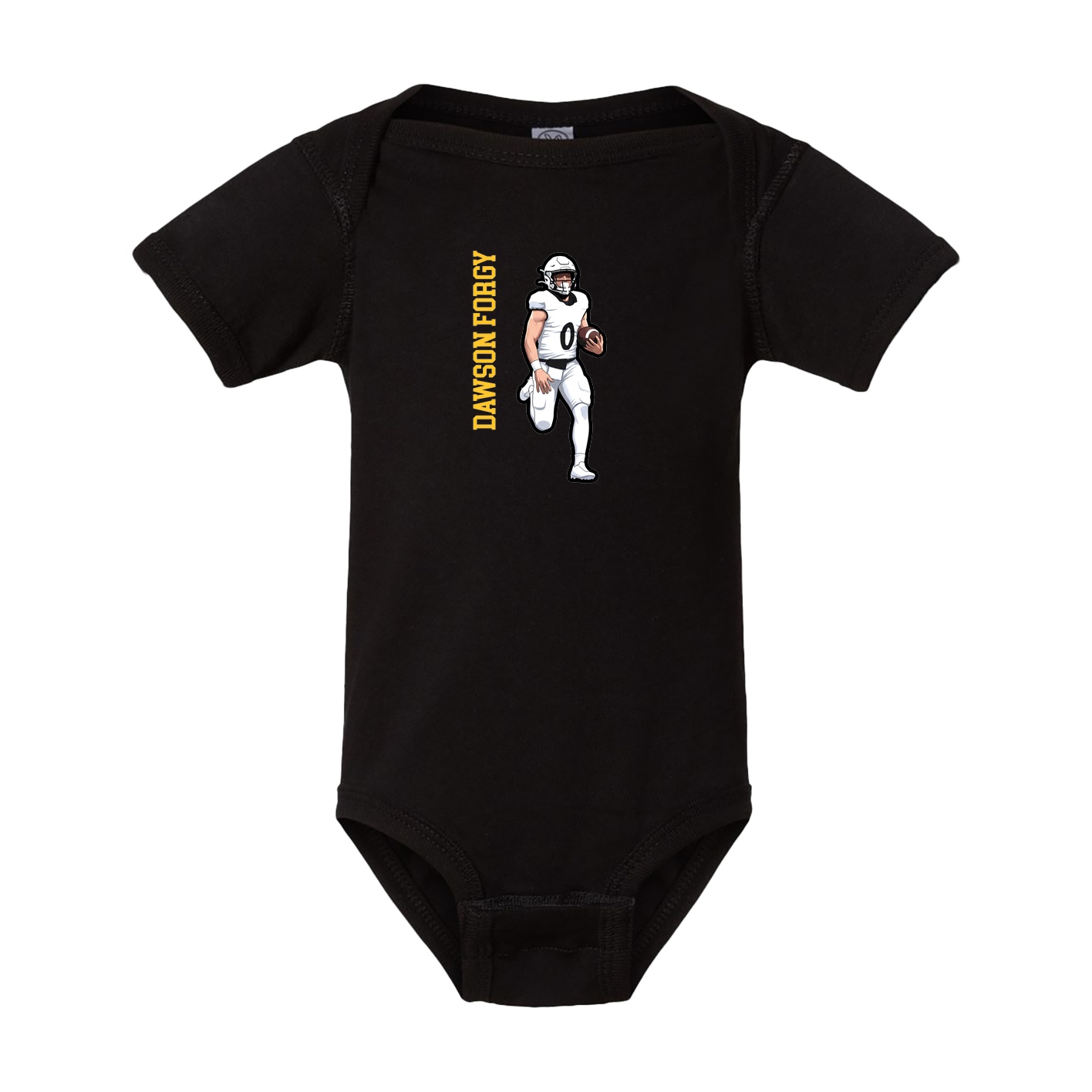 Baby Onesie — Name Vertical in Black