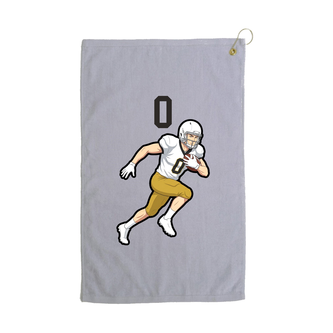 Golf Towel — Number Top in Grey