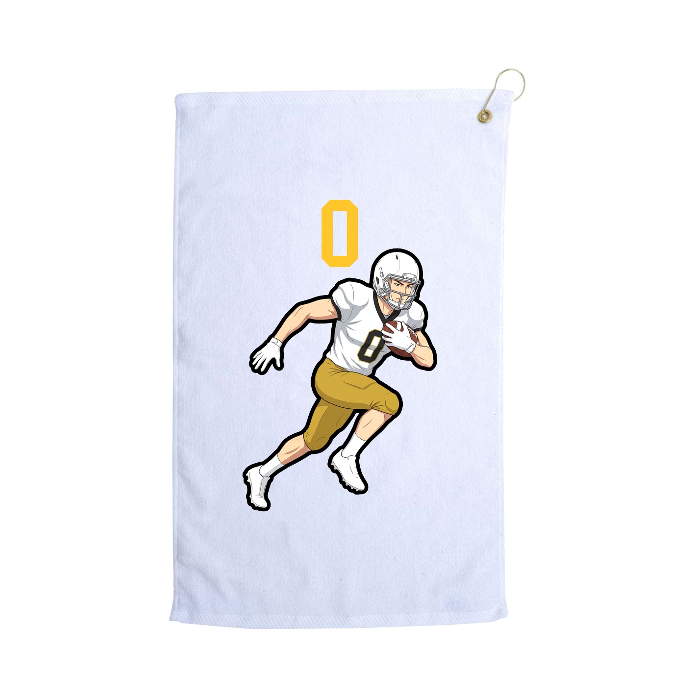 Golf Towel — Number Top in White