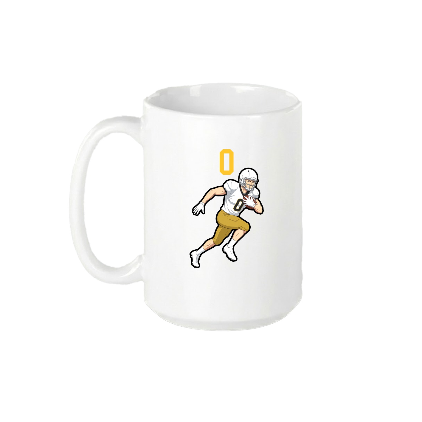 15oz Coffee Mug — Number Top in White
