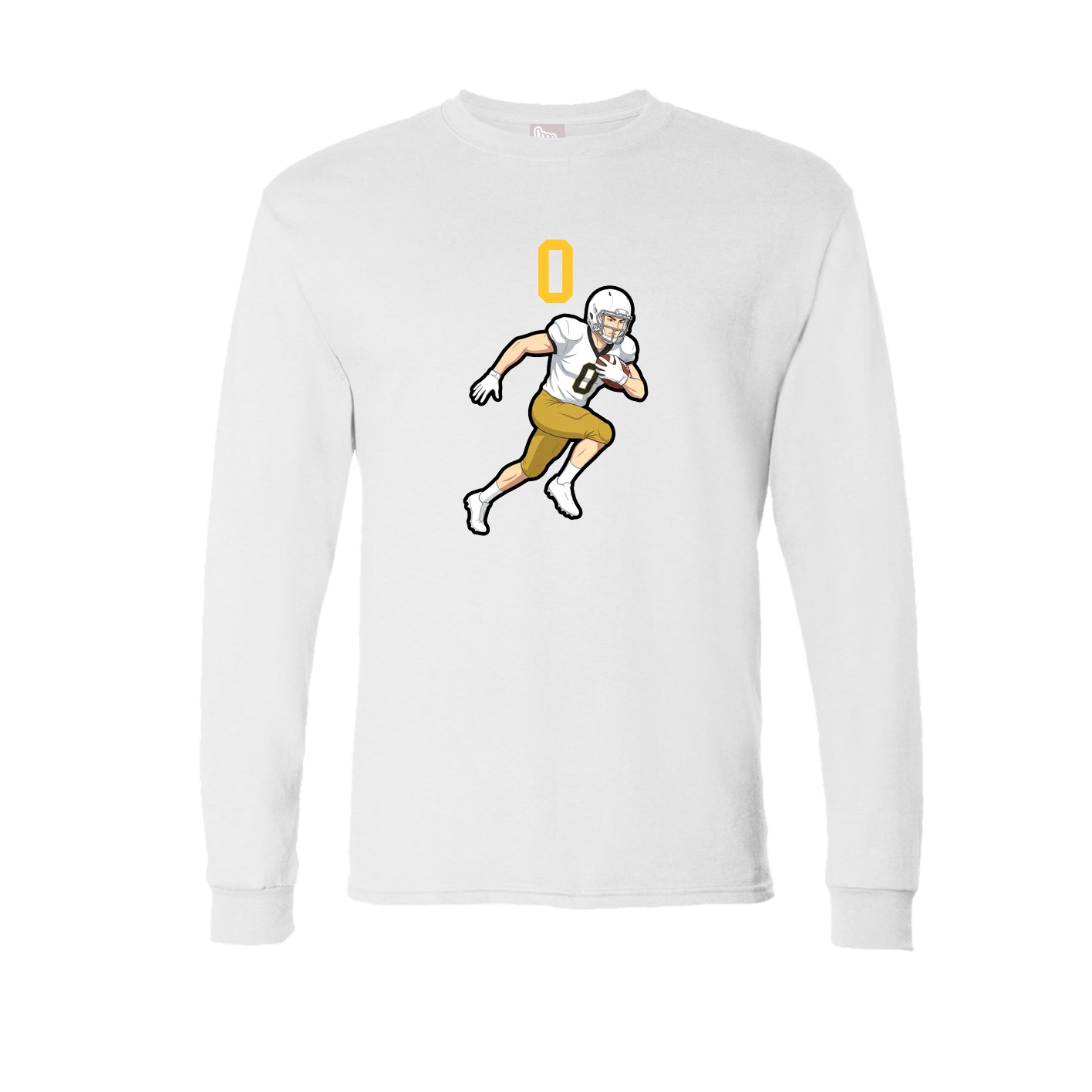 Long Sleeve Tee — Number Top in White