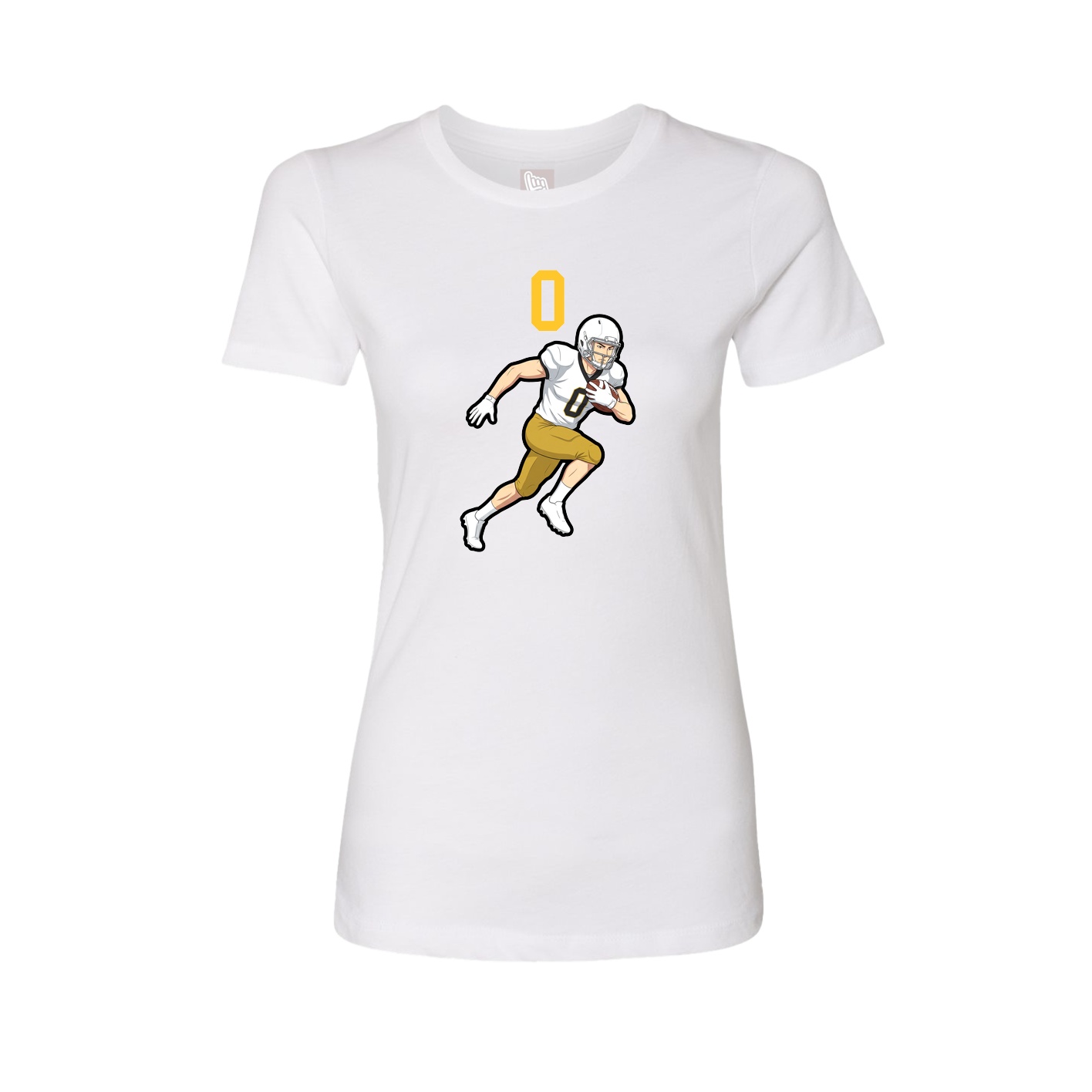 Fitted Women's Tee — Number Top in White