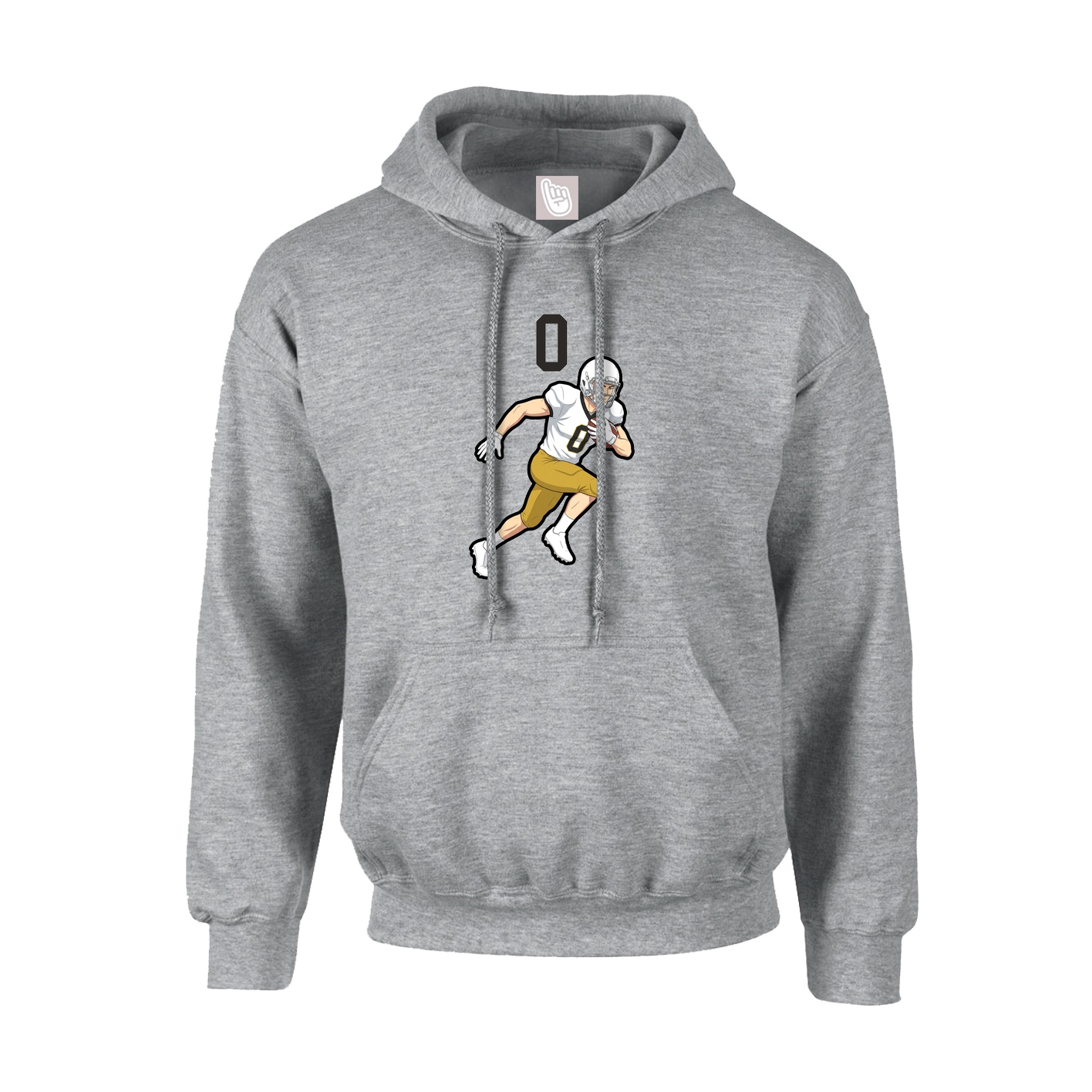 Hoodie — Number Top in Grey