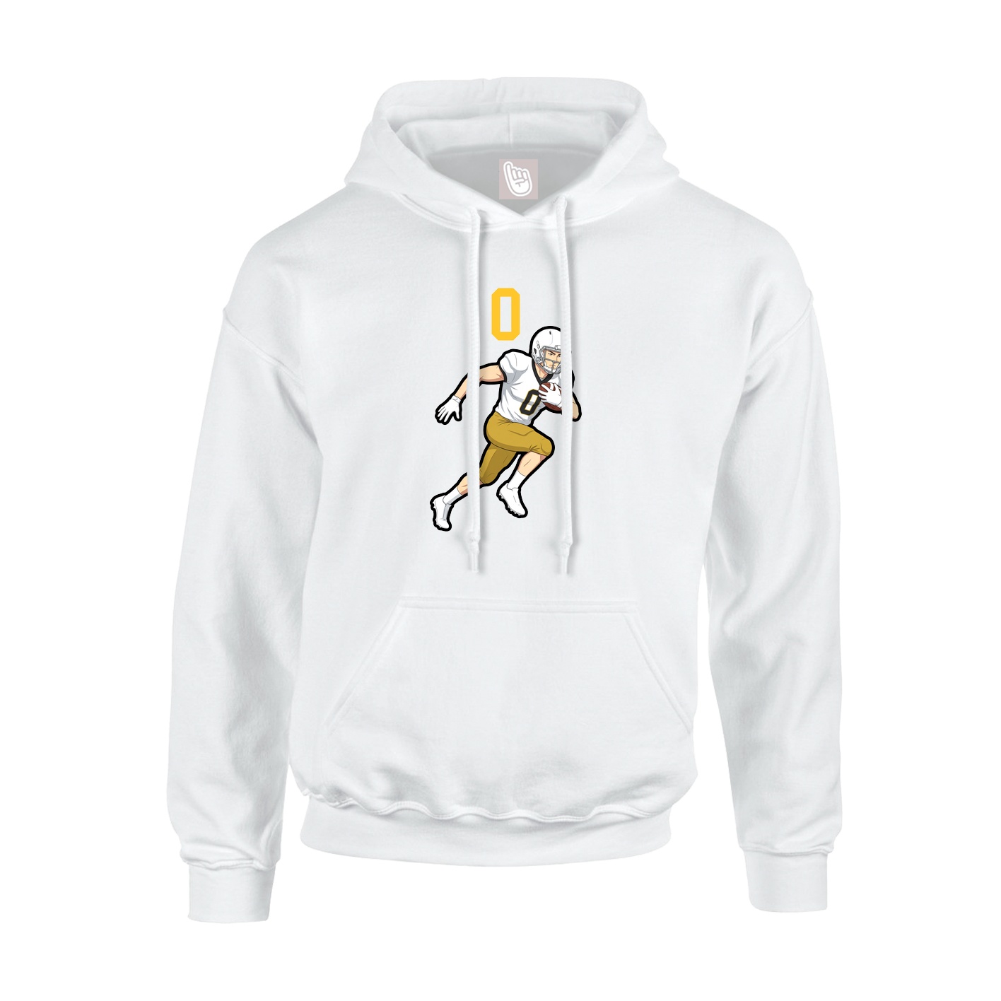 Hoodie — Number Top in White