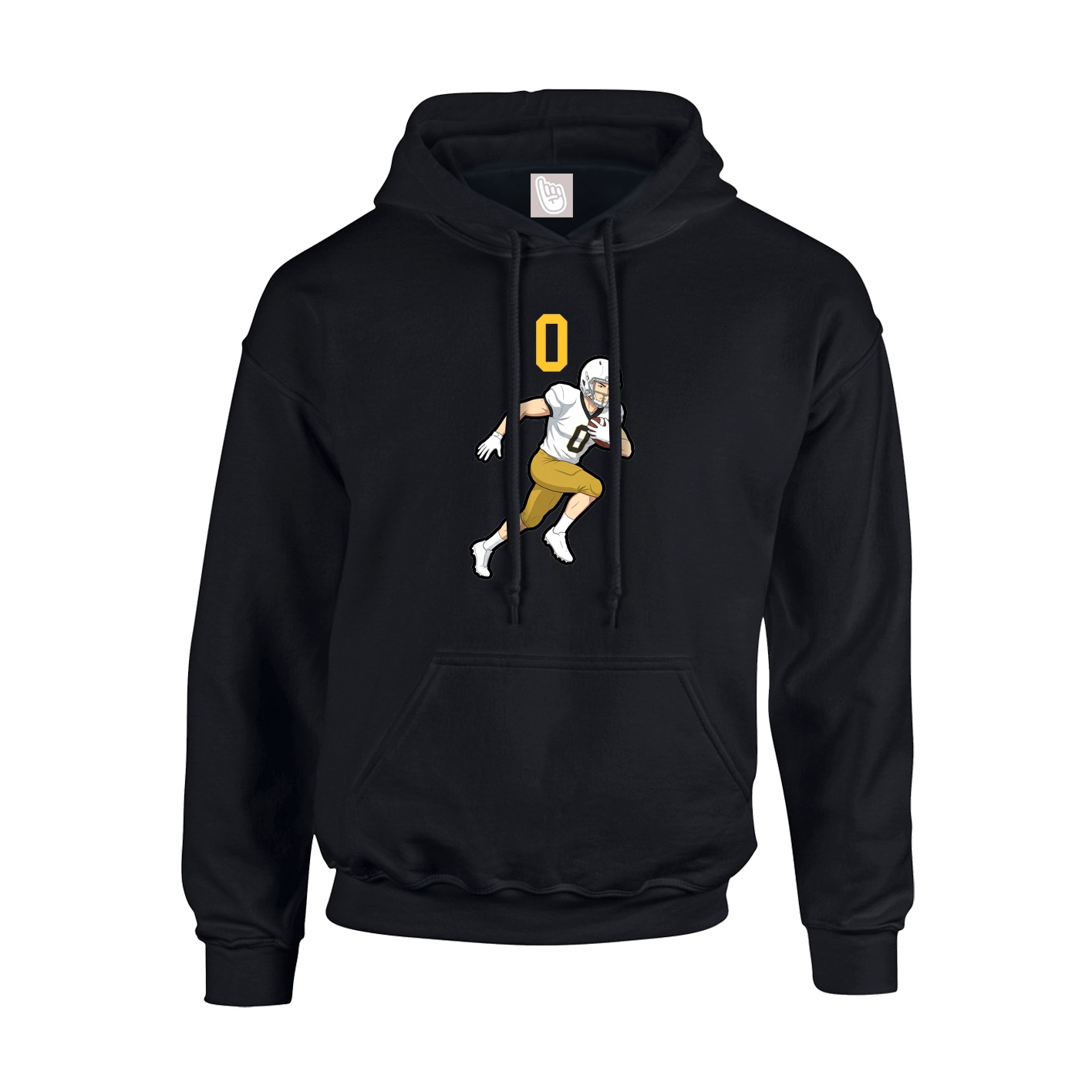 Youth Hoodie — Number Top in Black