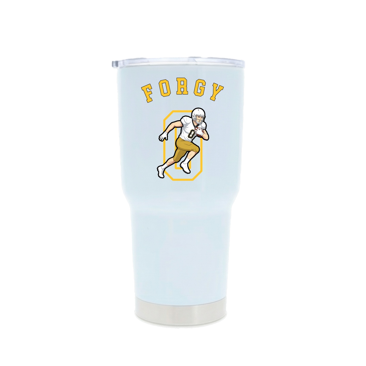 30oz Stainless Steel Tumbler — Shirsey Arch in White