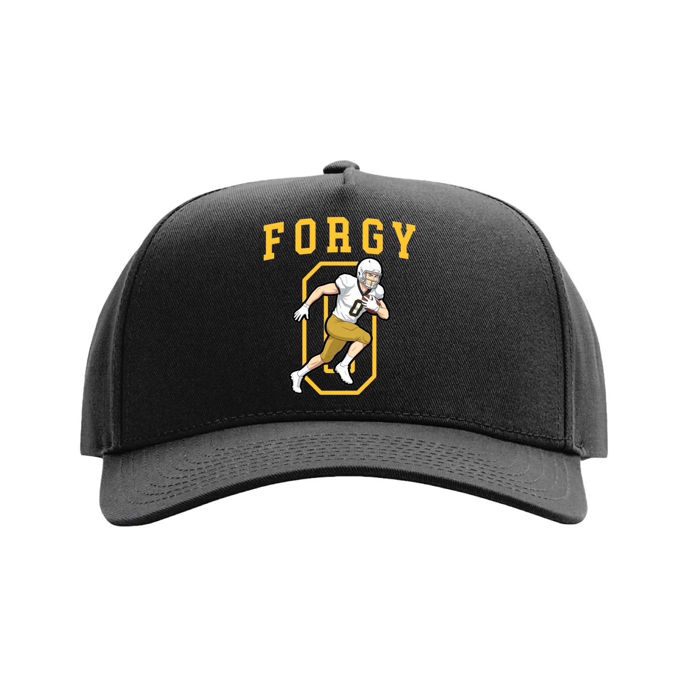 Full Fabric Five-Panel Champ Cap — Shirsey in Black