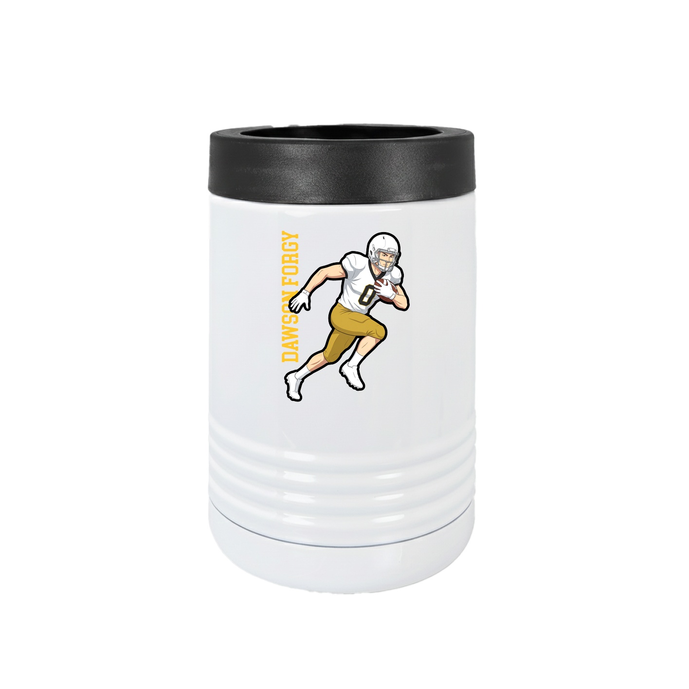 Beverage Holder — Name Vertical in White