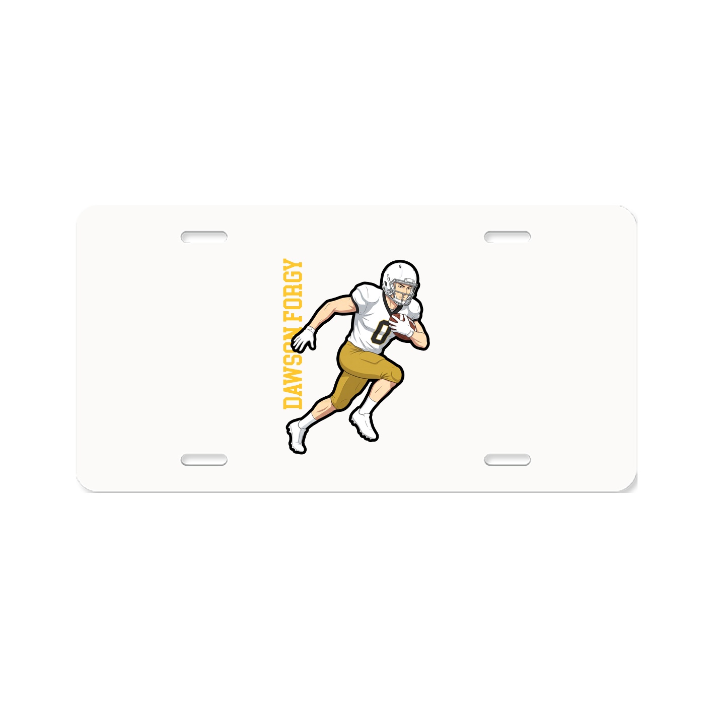 License Plate — Name Vertical in Classic