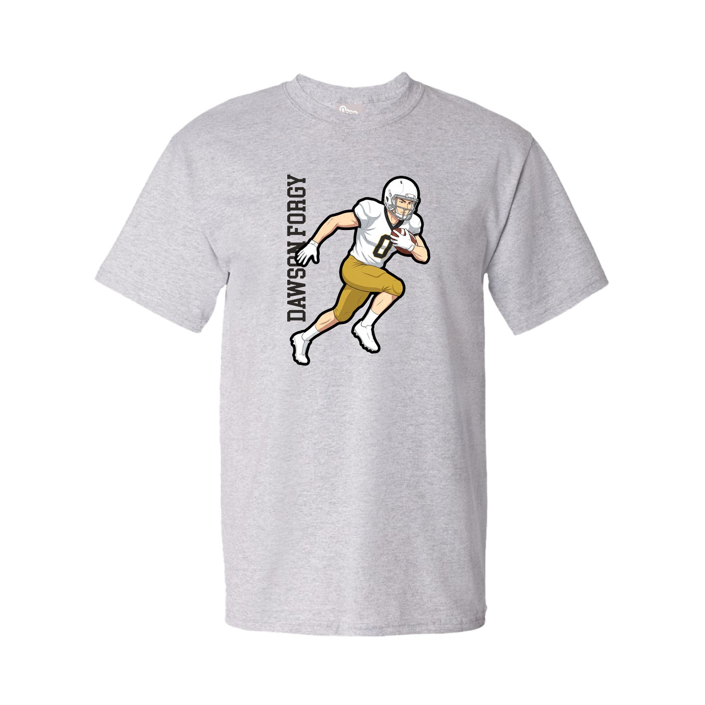 Tee — Name Vertical in Grey