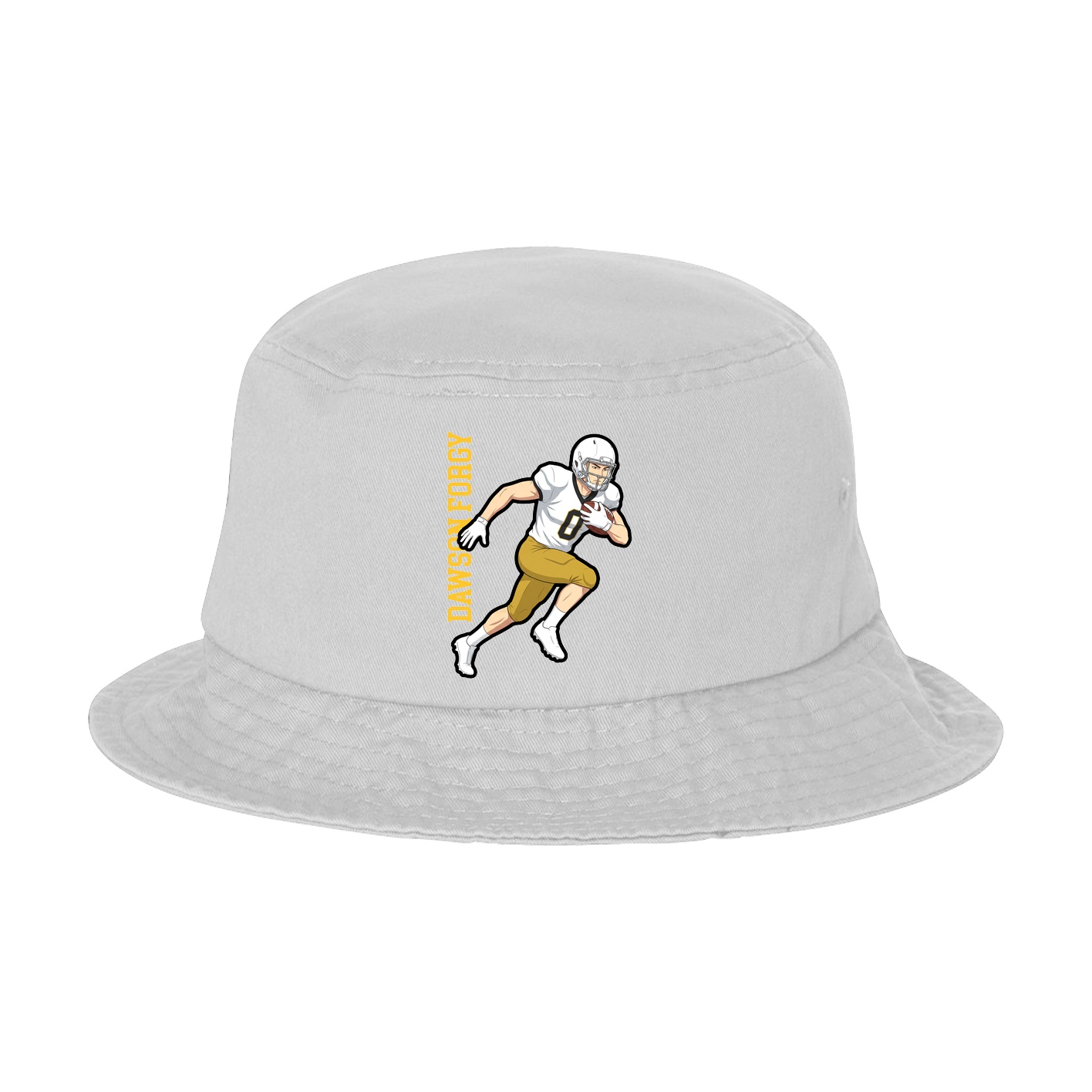 Bucket Cap — Name Vertical in White