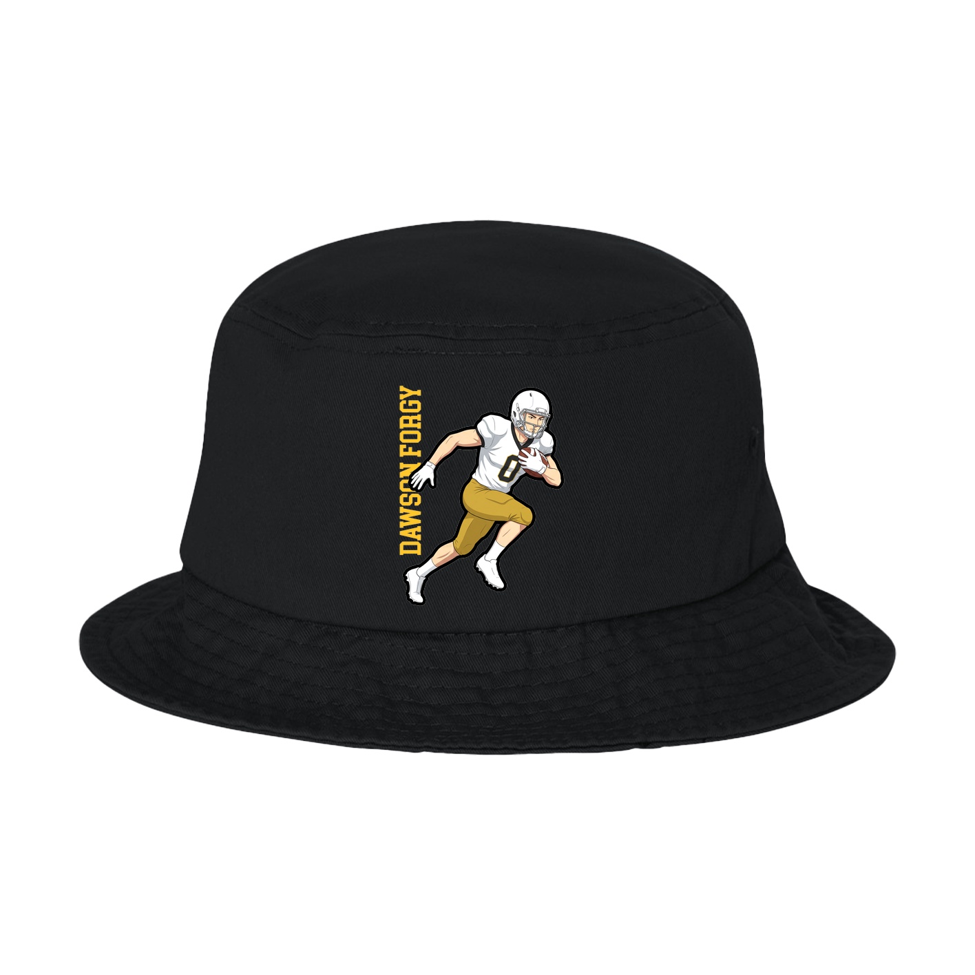 Bucket Cap — Name Vertical in Black