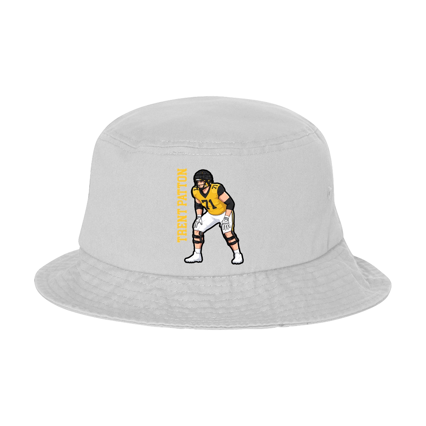 Bucket Cap — Name Vertical in White