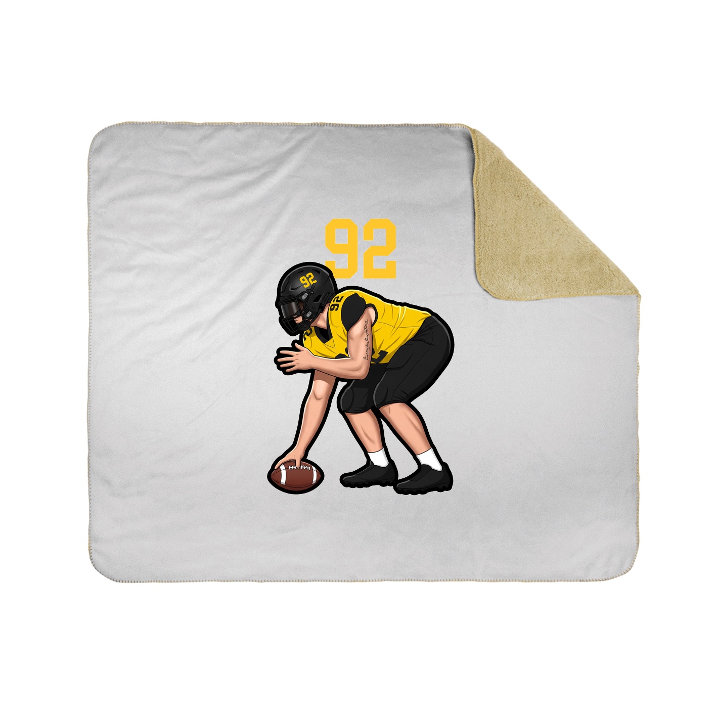 Throw Blanket — Number Top in White