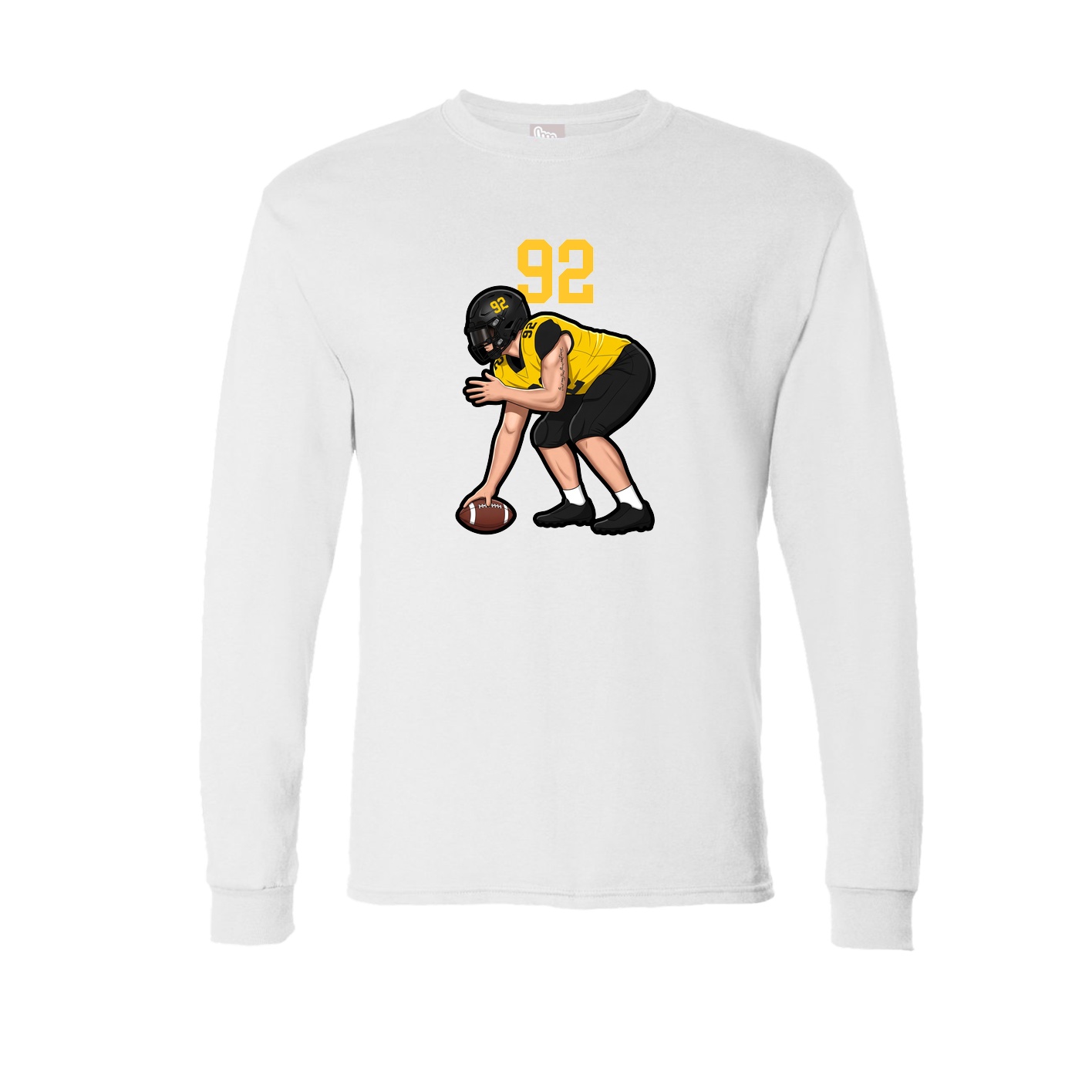Long Sleeve Tee — Number Top in White