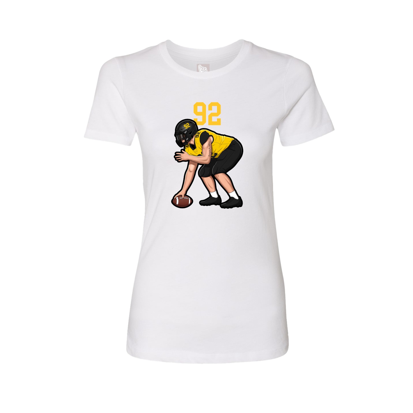 Fitted Women's Tee — Number Top in White