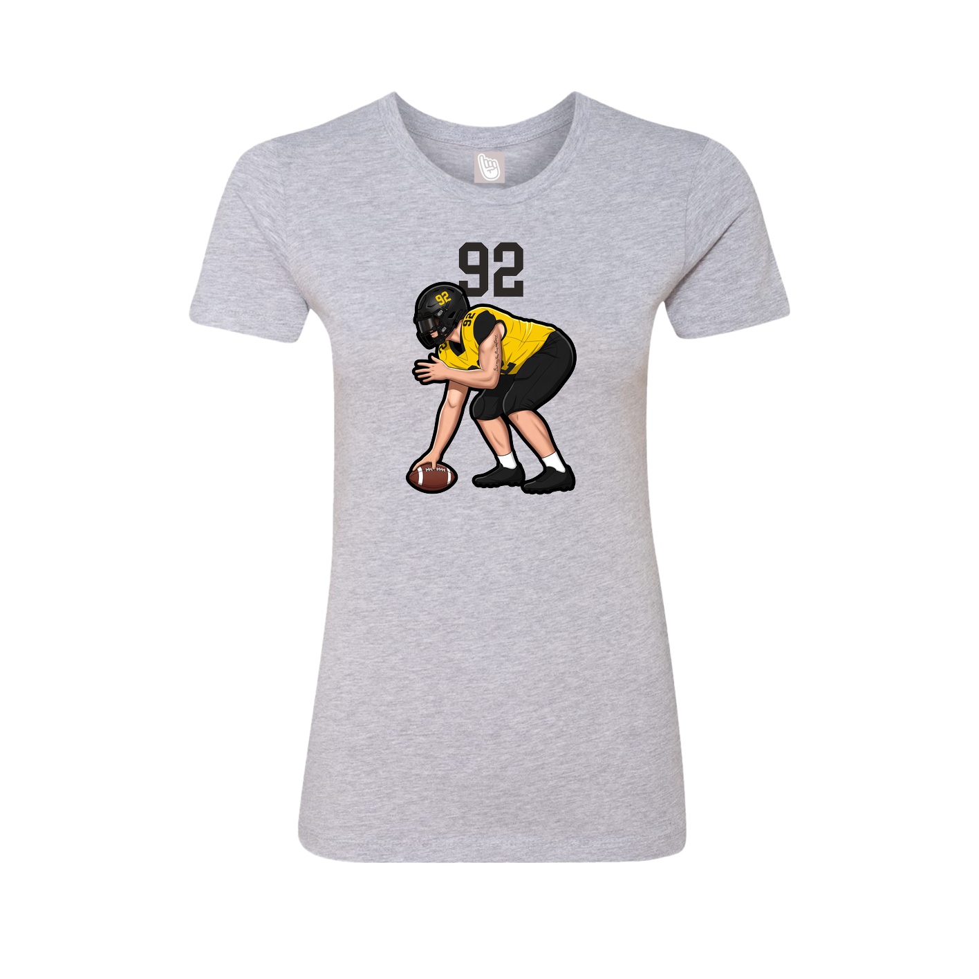 Womens Tee — Number Top in Grey