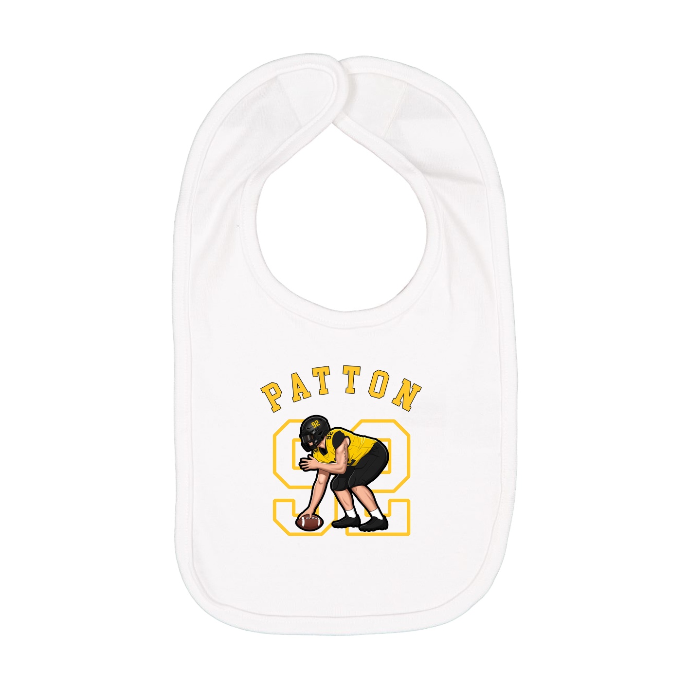 Infant Bib — Shirsey Arch in White