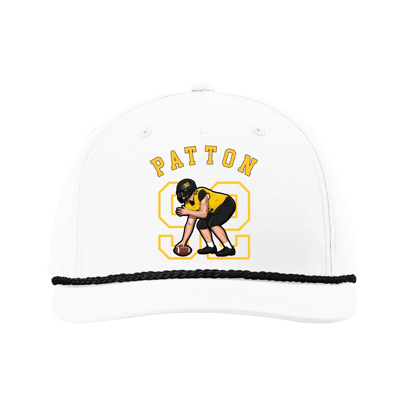 Five-Panel Classic Rope Cap — Shirsey Arch in White