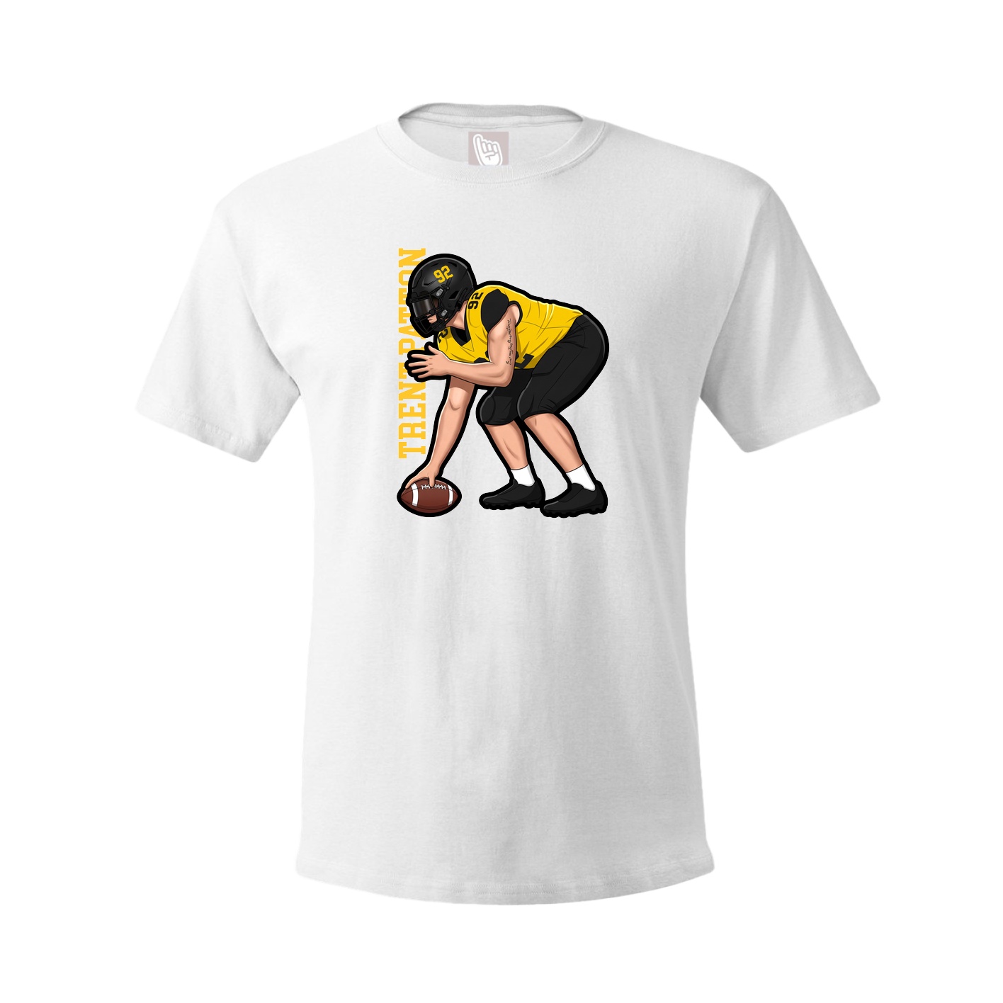 Tee — Name Vertical in White