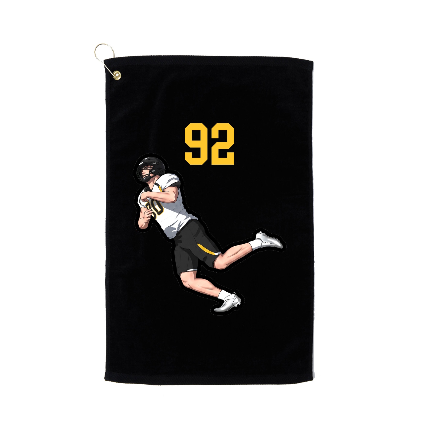 Golf Towel — Number Top in Black