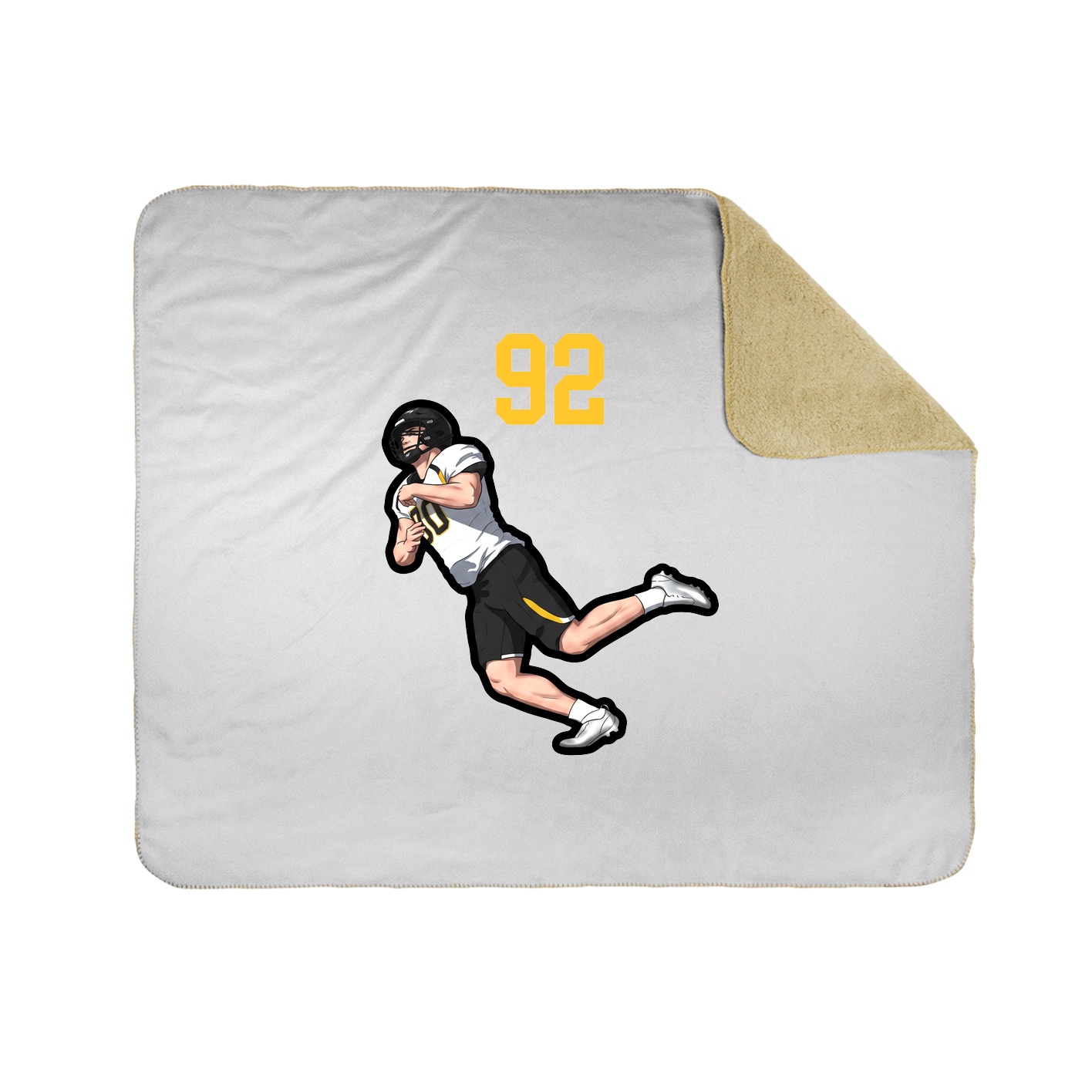 Throw Blanket — Number Top in White