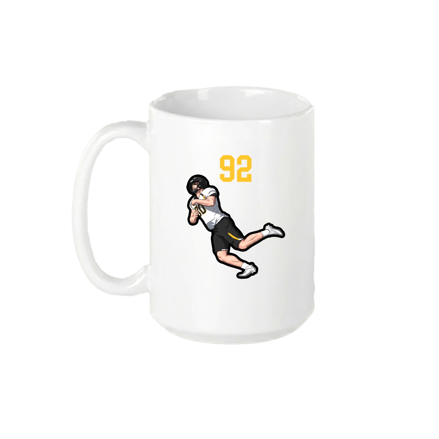 15oz Coffee Mug — Number Top in White