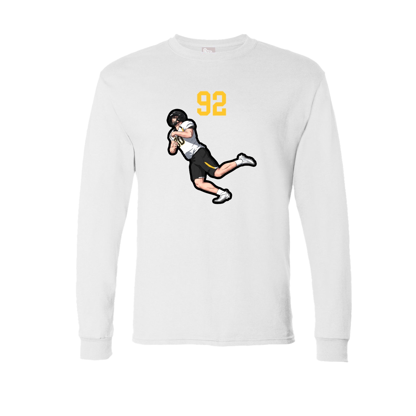 Long Sleeve Tee — Number Top in White