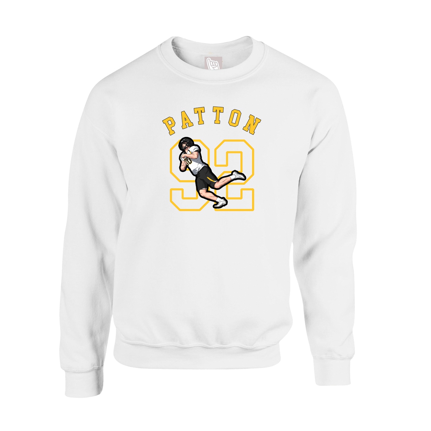 Fleece Crew — Shirsey Arch in White