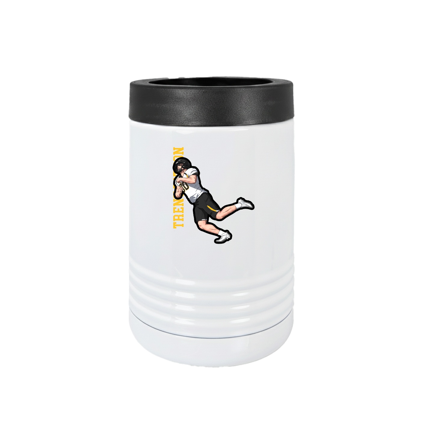 Beverage Holder — Name Vertical in White