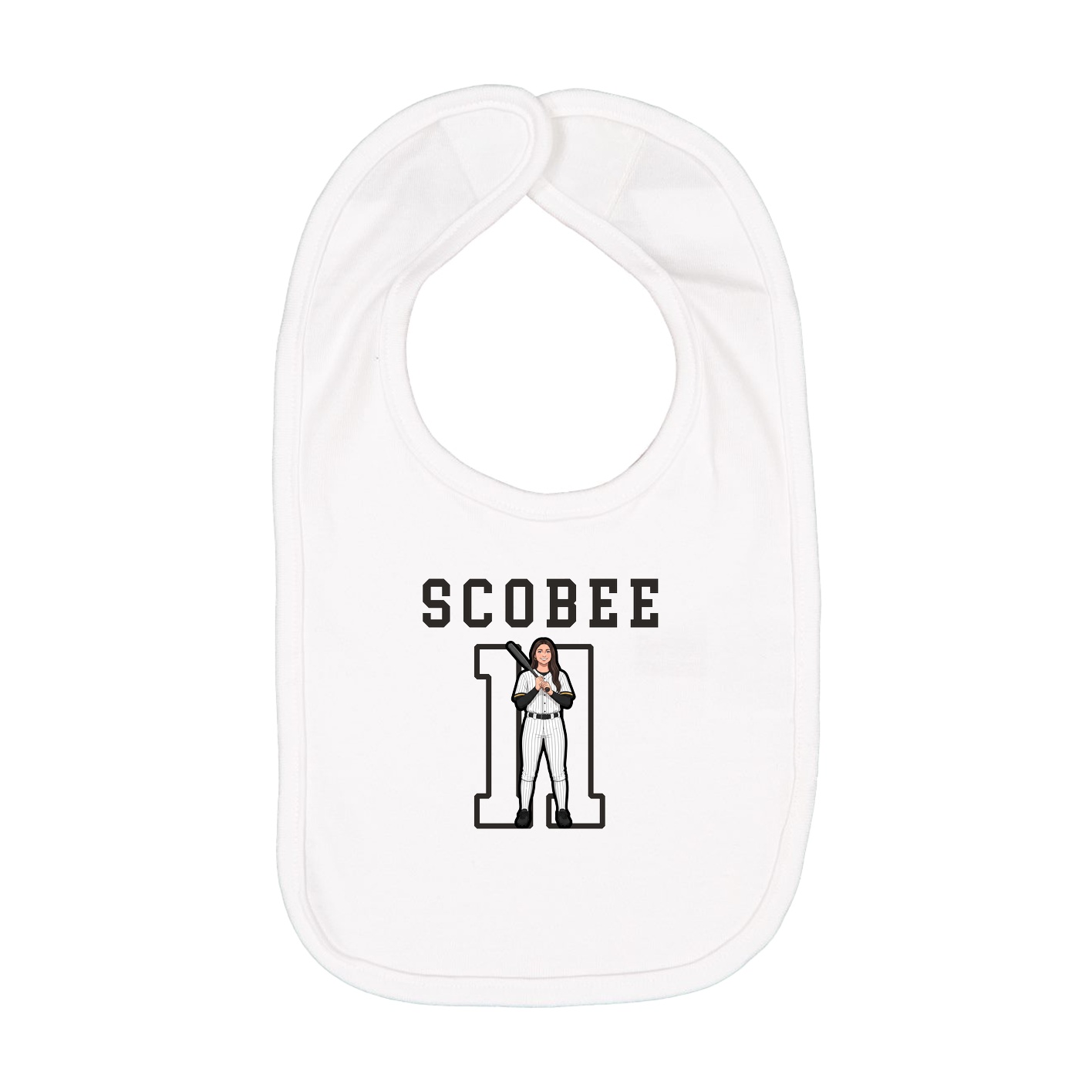 Infant Bib — Shirsey in White