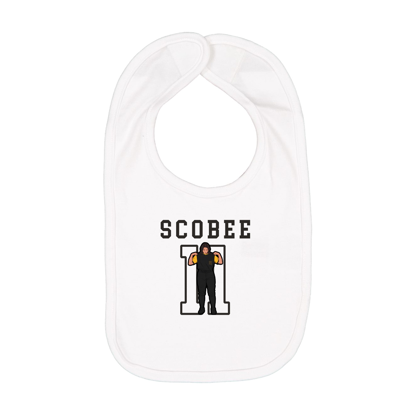 Infant Bib — Shirsey in White