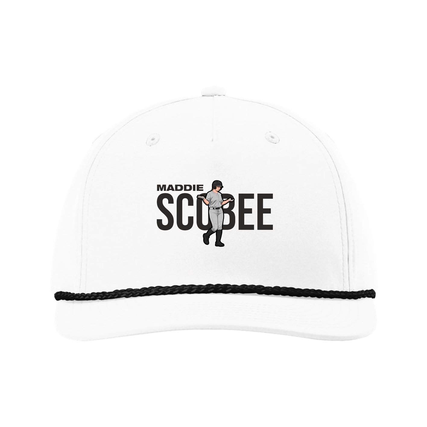 Five-Panel Classic Rope Cap — Player Name in White