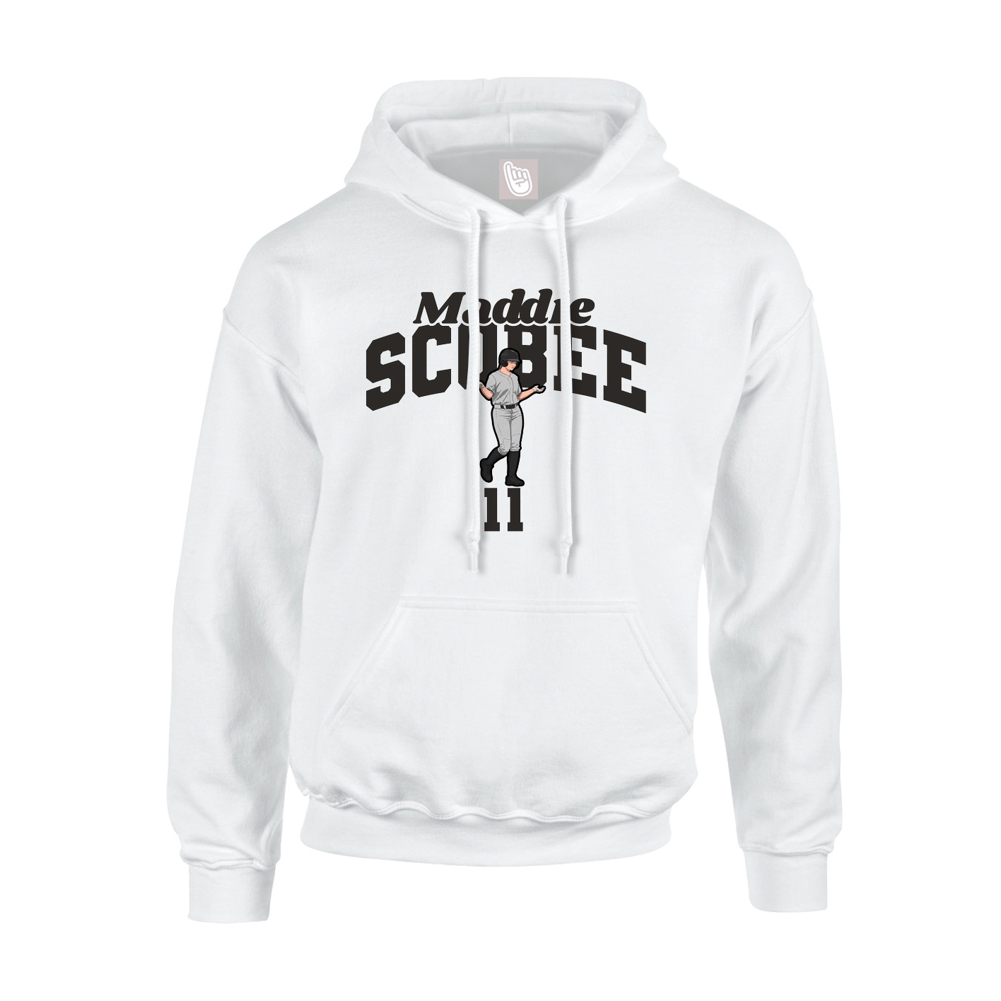Hoodie — Signature Arch in White